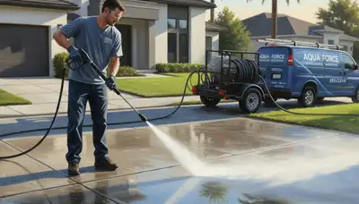 Concrete pressure cleaning for driveways and patios in Bloomington, IL by Bloomington Paint Pros