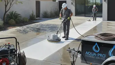 Concrete pressure cleaning service in Bloomington, IL for driveways, patios, and walkways