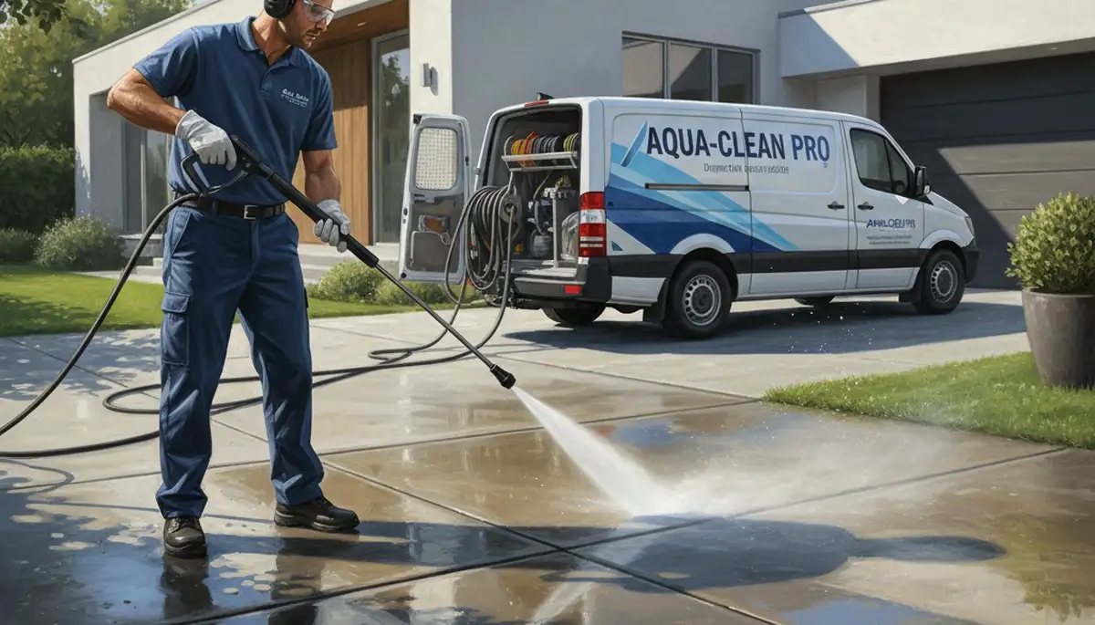 Concrete pressure cleaning for driveways and patios in Bloomington, IL by Bloomington Paint Pros