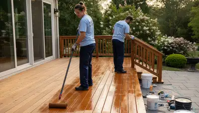 Professional deck staining service in Bloomington, IL for lasting protection and curb appeal