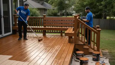 Professional deck staining service in Bloomington, IL for lasting protection and curb appeal