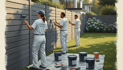 Professional fence painting in Bloomington, IL for weather-resistant curb appeal and wood protection