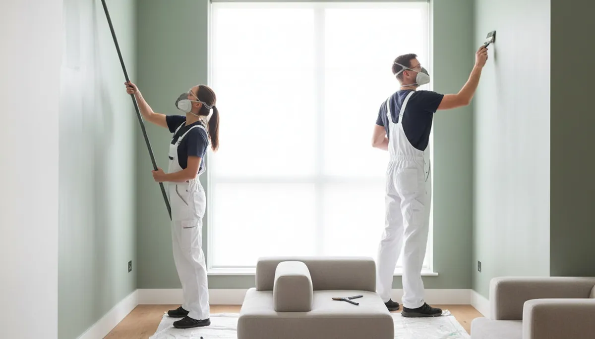 Interior house painting in Bloomington, IL by Bloomington Paint Pros for clean, durable finishes