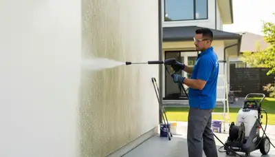 Bloomington, IL pressure washing service removing grime and algae from exterior surfaces
