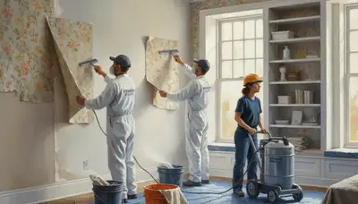 Professional wallpaper removal in Bloomington, IL for clean, careful wall prep and painting services